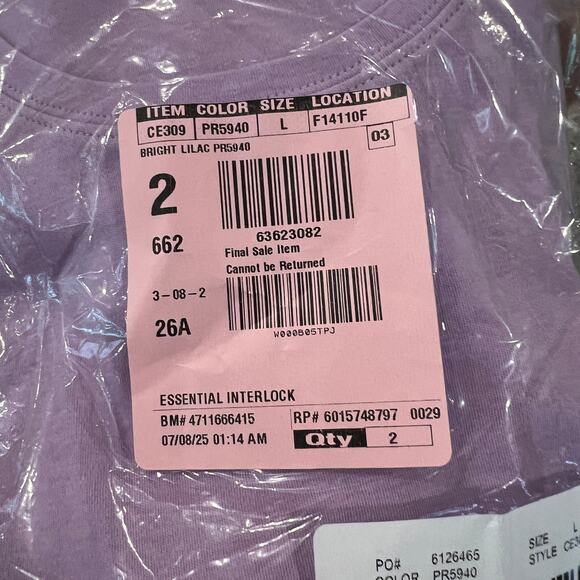 NWT J. Crew Lilac Purple Essential Short-Sleeve Crewneck Tee - Picture 7 of 10